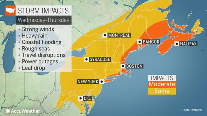 Strong fall storm to impact southern Quebec
